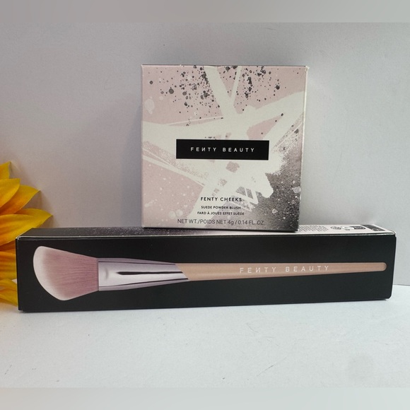 Fenty Beauty Other - Fenty Beauty Suede Powder High-Impact Blush - “Just a Crush” and Blush Brush Set